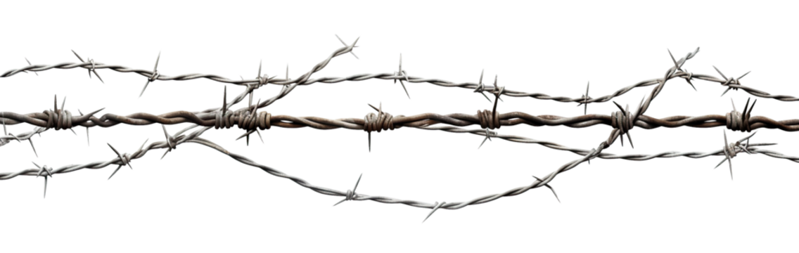 Barbed wire cut out