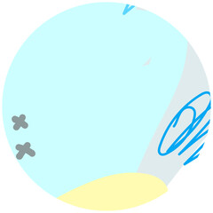 Abstract pastel doodle line and irregular shape circle background