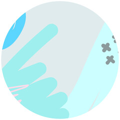 Abstract pastel doodle line and irregular shape circle background