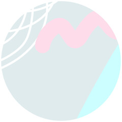 Abstract pastel doodle line and irregular shape circle background