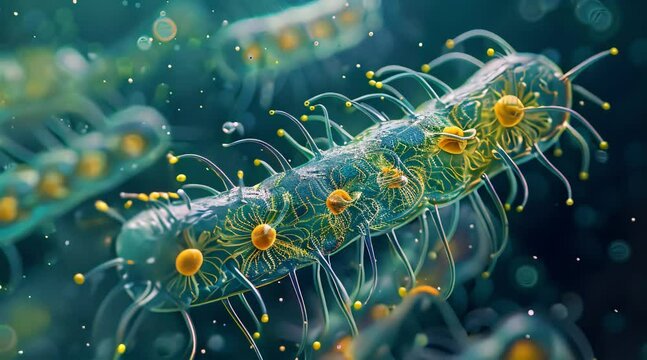 Microoragnism (mov) made with Ai generative technology