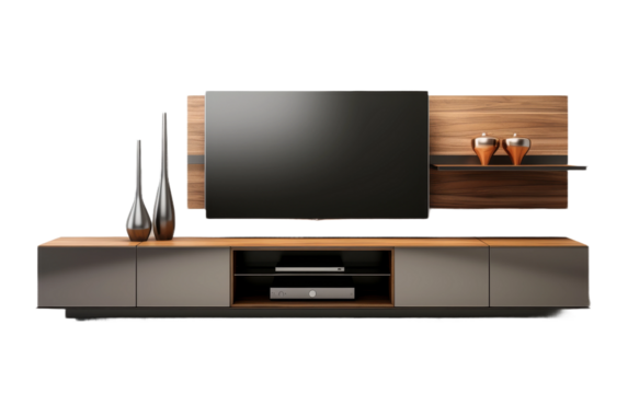 Modular Entertainment Center on transparent background
