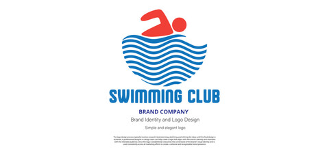 Swimming logo design for swimming club or graphic designer