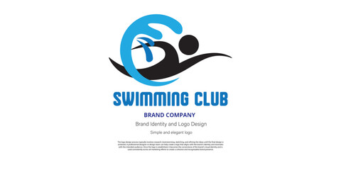 Swimming logo design for swimming club or graphic designer