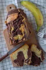 Traditional homemade marble cake