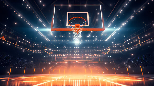Basketball in the background, perfect for sports banners and graphics