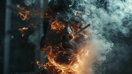 A creative depiction of the harmful effects of smoking on the body through visual storytelling on No Smoking Day