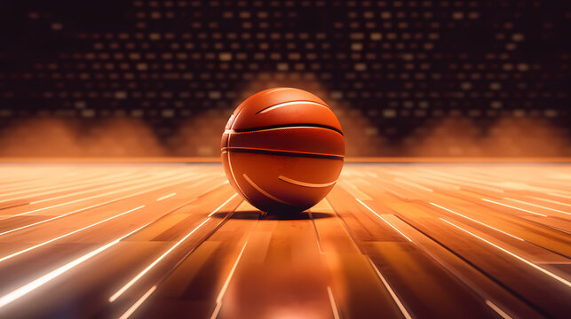 Basketball in the background, perfect for sports banners and graphics