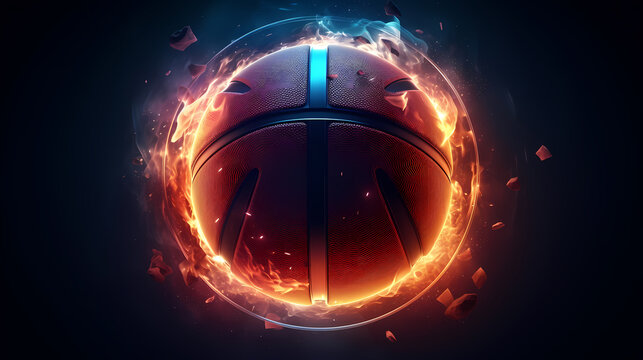 Basketball in the background, perfect for sports banners and graphics