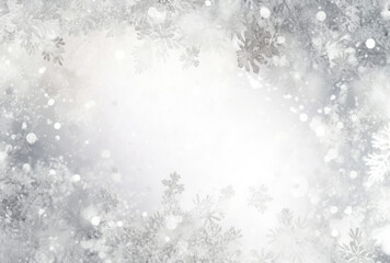 White Background With Snow Flakes