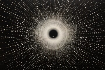 a black hole with white dots