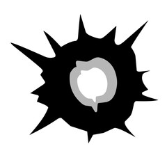 bullet hole vector icon