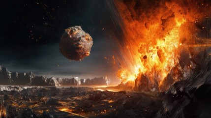 Massive Explosion of Rocks and Debris in Dark Space