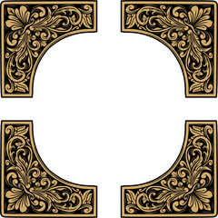 Vector frame ornament vintage calssic element decoration