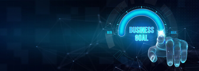 Business goal concept. 3d illustration