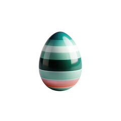 Colorful easter egg stripes isolated on white