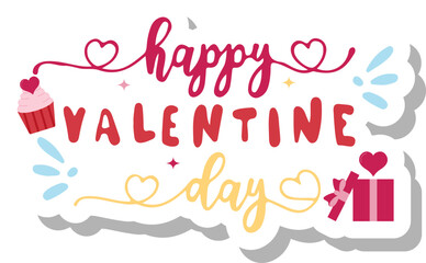Fototapeta premium Happy Valentine's Day Sticker