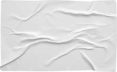 Paper sticker label isolated on white background