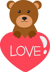 Valentine Animal Illustration