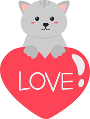 Valentine Animal Illustration