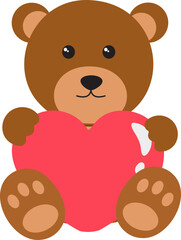 Valentine Animal Illustration