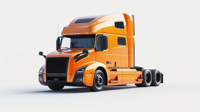 3D truck illustration for branding and advertising on a white background