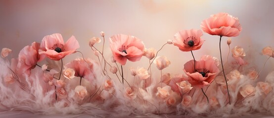 a group of pink flowers - Powered by Adobe