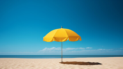 Fototapeta na wymiar A yellow umbrella