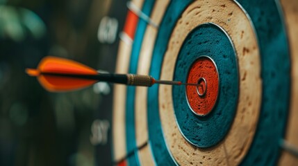 set goals for work. dart aiming at the target center business. goal, aiming marketing target metaphor, Succeed dart board, defines objectives, success investment ideas, winner, Generate by AI