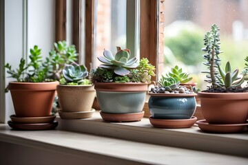 Fototapeta na wymiar plants in pots