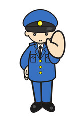 ストップポーズの警察官