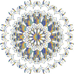 Flower Mandala. Vintage decorative elements. Oriental pattern, vector illustration. Islam, Arabic, Indian, Moroccan, Spanis, Turkish, Pakistani, Chinese, mystic, and Ottoman motifs. Coloring book page