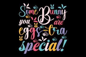 Some bunny needs vodka Happy Easter Day Typography lettering T-shirt Design