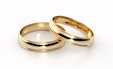 a pair of gold rings