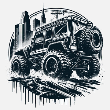 off road car vector