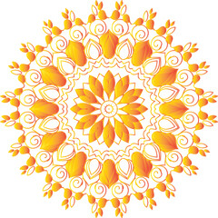 Flower Mandala. Vintage decorative elements. Oriental pattern, vector illustration. Islam, Arabic, Indian, Moroccan, Spanis, Turkish, Pakistani, Chinese, mystic, and Ottoman motifs. Coloring book page