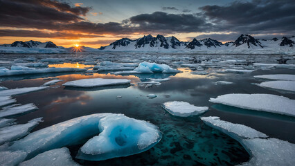 Antarctic sunset