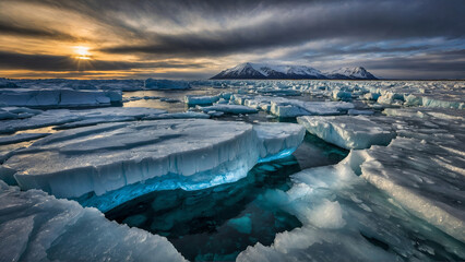 Antarctic sunset
