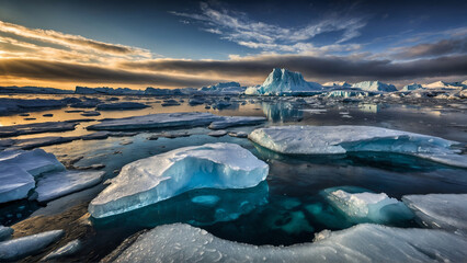 Antarctic sunset