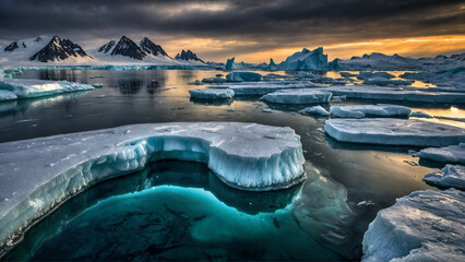 Antarctic sunset