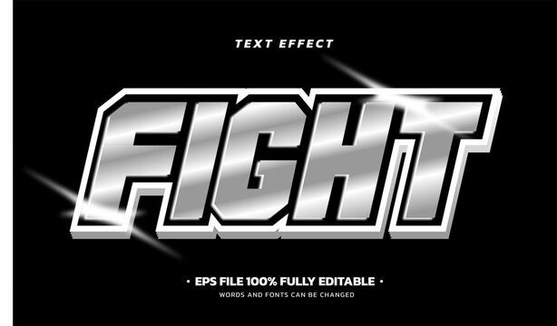 Free vector fight gaming text effect editable