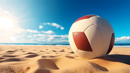 Beach volleyball, sport and healthy lifestyle concept