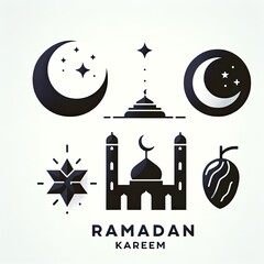 Minimalistic Ramadan Illustrations: Embracing the Holy Month's Symbols