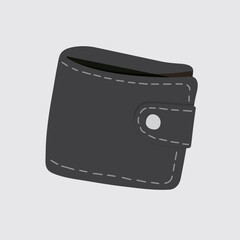Black wallet vector illustration