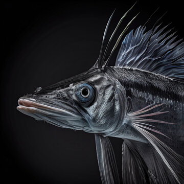 Stunning Lancetfish Portrait in Professional Studio Setting