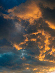 Naklejka na ściany i meble colorful sunset clouds 