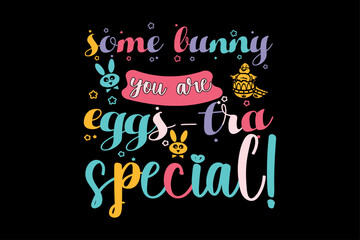 Some bunny needs vodka Happy Easter Day Typography lettering T-shirt Design