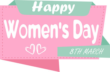 Lettering Happy Womens Day With Banner