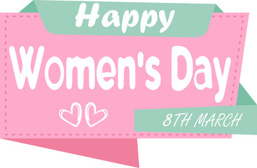 Lettering Happy Womens Day With Banner