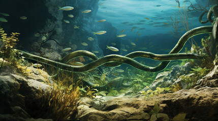 Garden of eels underwater